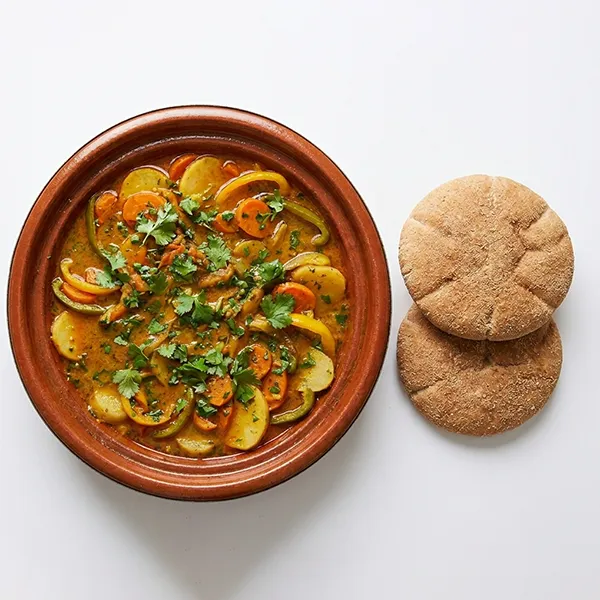 Fish Tagine With Whole Wheat Arabic Bread